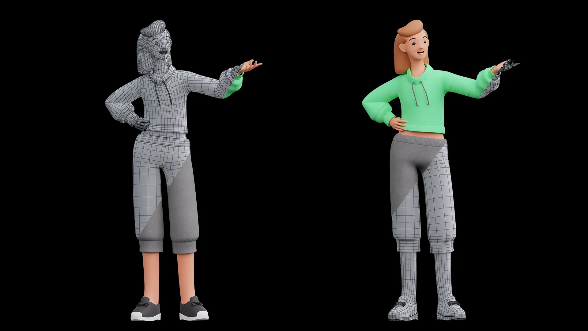 Female Humanz low poly